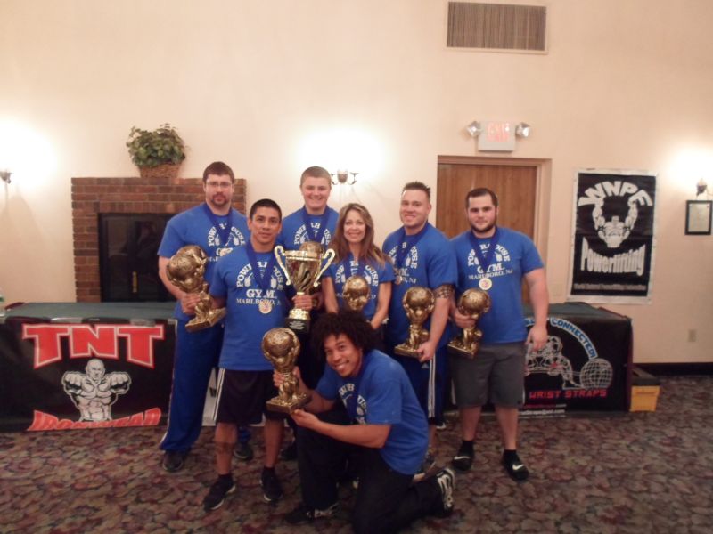  Another great WNPF  Powerlifting event put on by Troy Ford and the WNPF.  Congratulations to the lifters, judges, spotters and fans. It was a great event. (Pictured the winning team Powerhouse Gym of Marlboro new Jersey. 